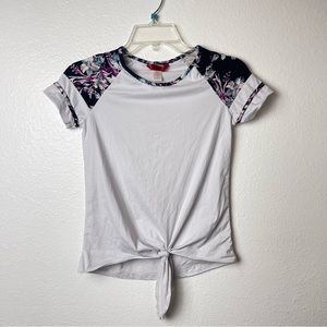 1st kiss girl short sleeve floral blouse size 14/16